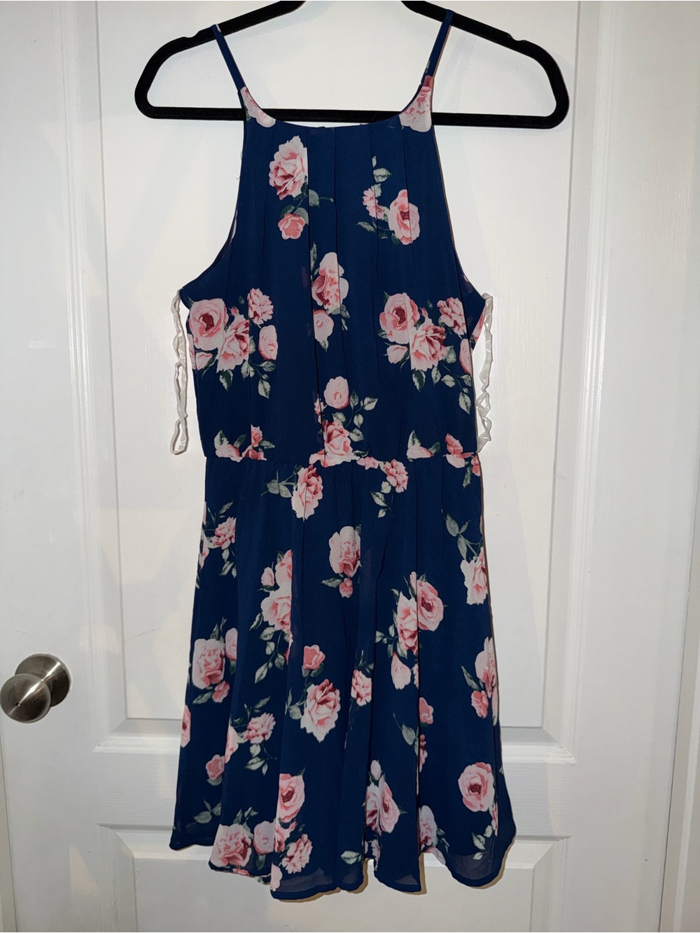 Francesca blue floral sleeveless dress, NWT